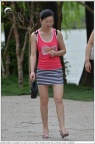 条纹包臀裙肉丝美腿少妇