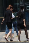 黑色制服美腿高跟少妇