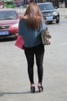长发厚丝袜美腿高跟少妇