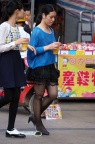 性感的黑丝美腿高跟蓝色针织衫少妇