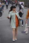 橙色裙装肉丝美腿少妇